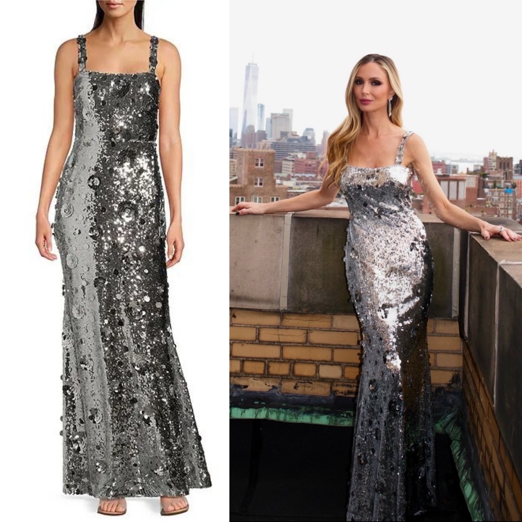 New Muse By Marchesa Birch Sequin A-Line Gown Dress Sz 2